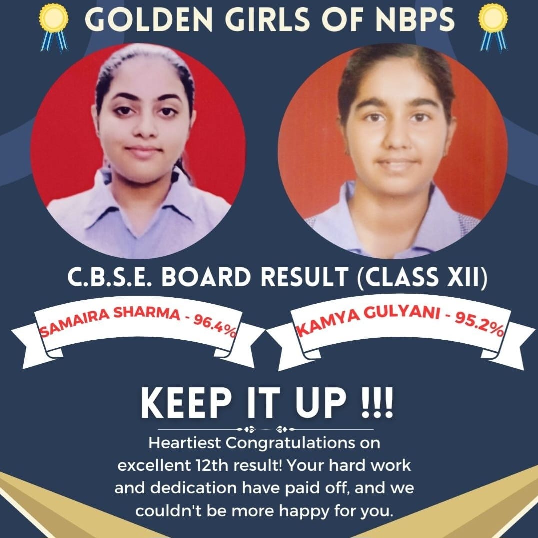 Nav Bharti Public School Class XII CBSE 2024 Top Students